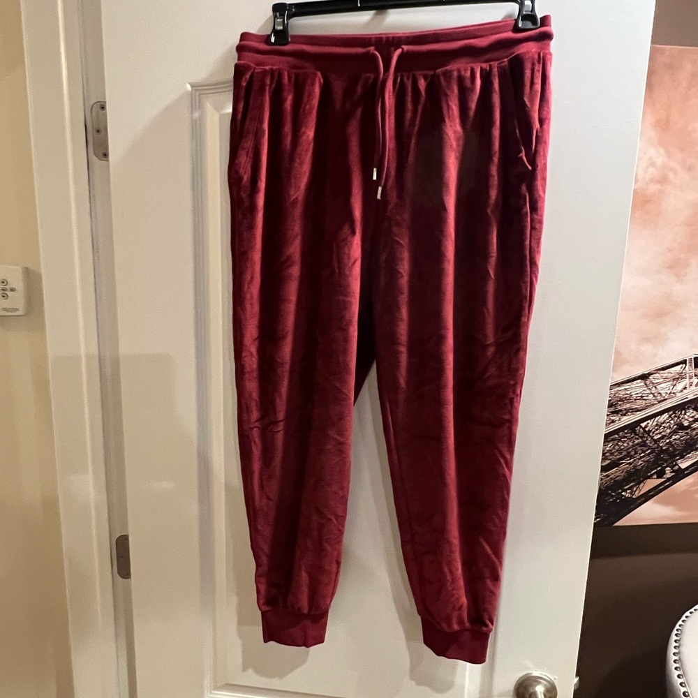 Gap velour drawstring pants